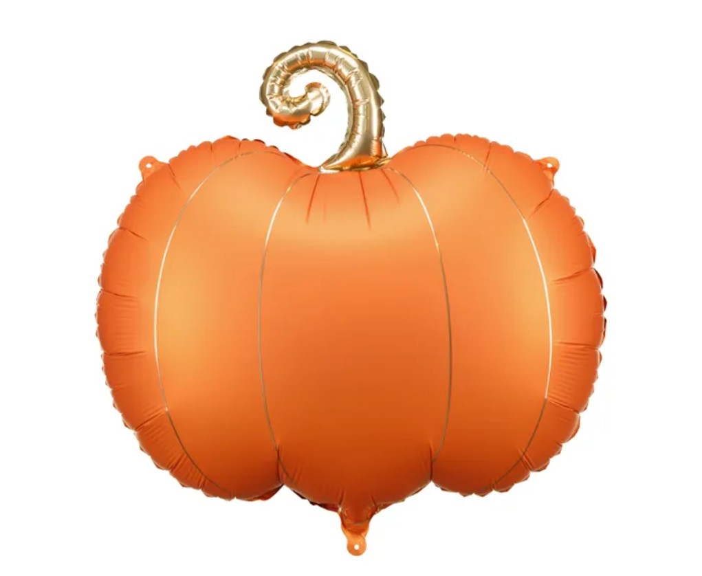 Folieballong - Pumpa med gulddetaljer