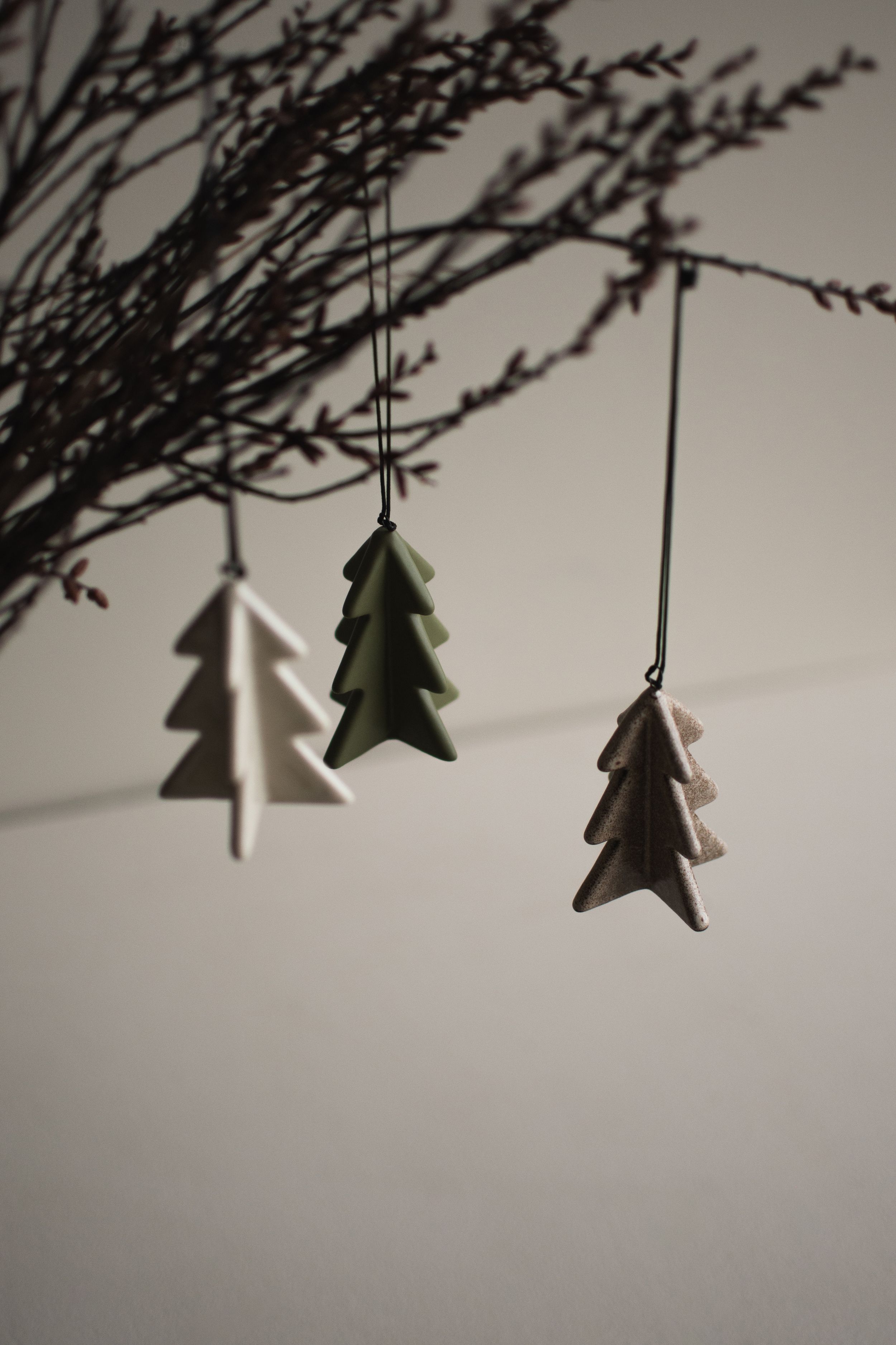 Hanging Winter Tree 7 cm - Green - DBKD - 2