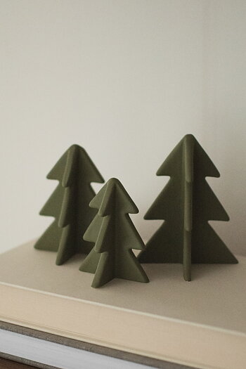 Winter Tree Small - 7 cm - Green - Gran - Julgran - DBKD
