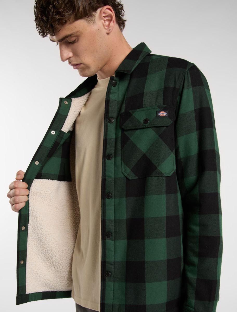 Sherpa fodrad flanellskjorta grön  - 8