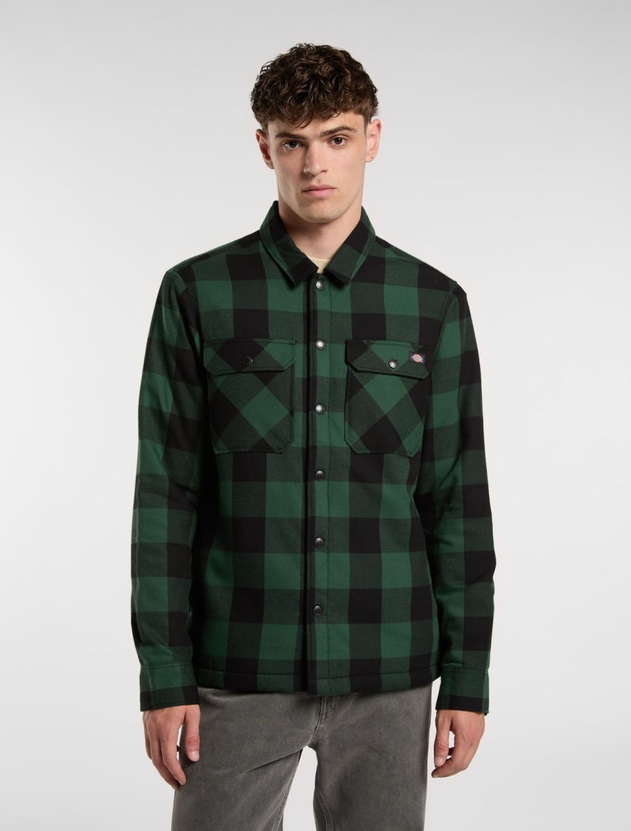 Sherpa fodrad flanellskjorta grön  - 3
