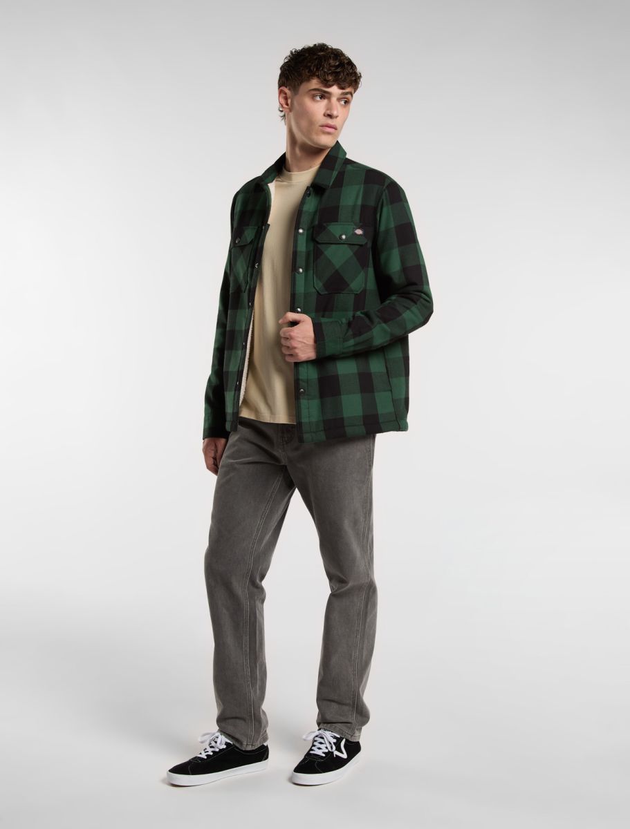 Sherpa fodrad flanellskjorta grön  - 5