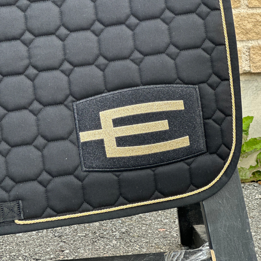 EQUILINE HOPPSCHABRAK MED E-LOGGA E23  GL.BLACK-GL.GOLD P358  - 2