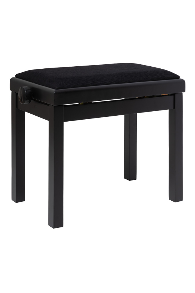 PB06G  Black Pianobench, Matt+Velvet top
