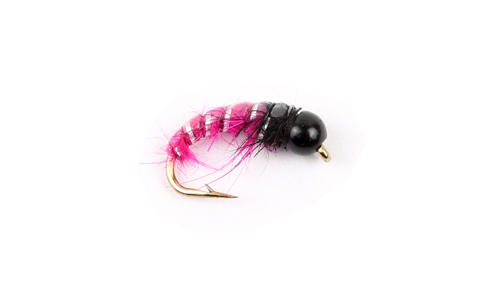 W - Gold Head Czech Nymphs Svart Rosa #12