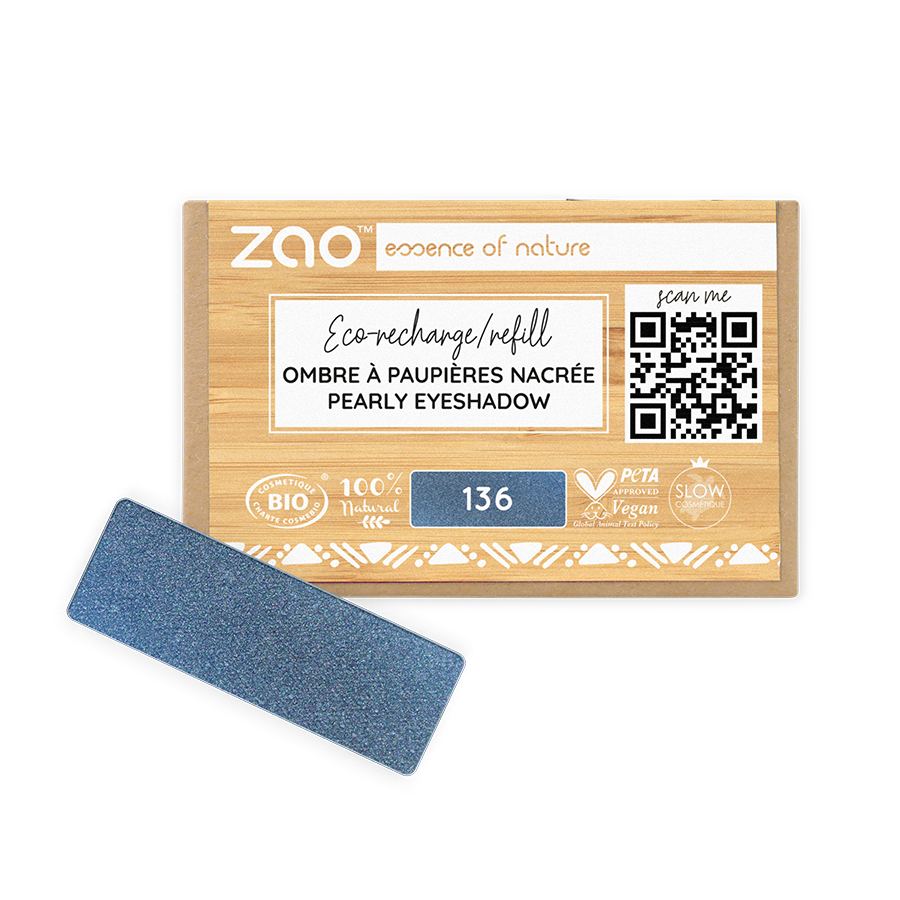 ZAO Refill Rectangle Eye Shadow  136 Night blue