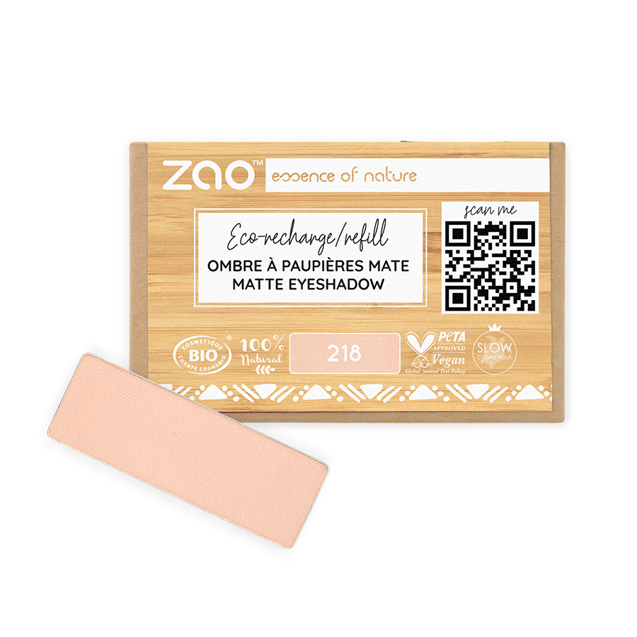 ZAO Refill Rectangle Eye Shadow 218 Apricot nude 