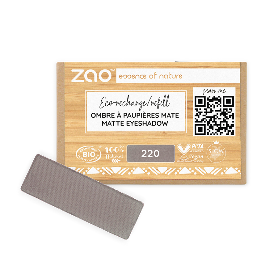 ZAO Refill Rectangle Eye Shadow 220 Taupe grey 