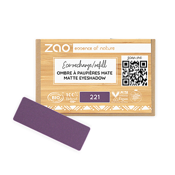 ZAO Refill Rectangle Eye Shadow 221 Matt plum