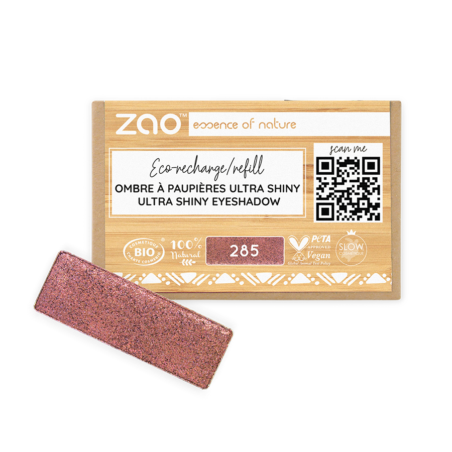 ZAO Refill Rectangle Eye Shadow  285 Pink metal