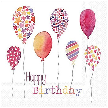 Servetter - Birthday Balloons