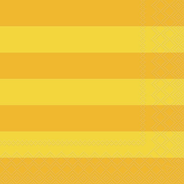 Servetter - Block stripe yellow