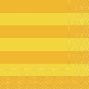 Servetter - Block stripe yellow