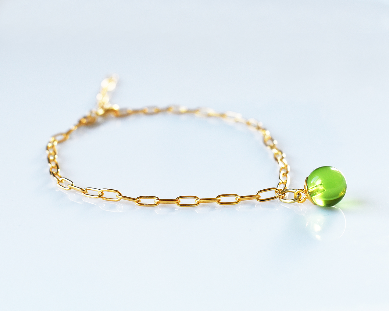 UDDEN MOSSA  - armband i grönt  guldpläterat - 2