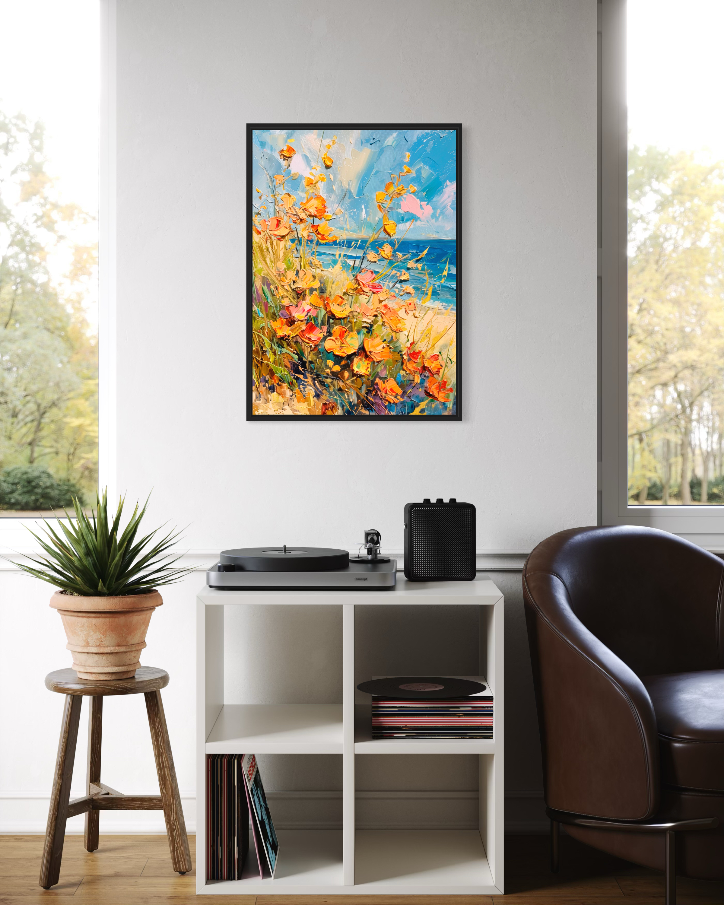 Flowers By The Sea No 03 - Poster