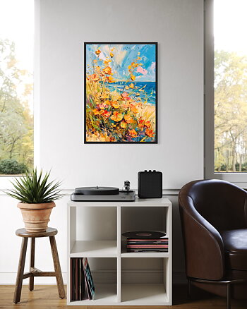 Flowers By The Sea No 03 - Poster