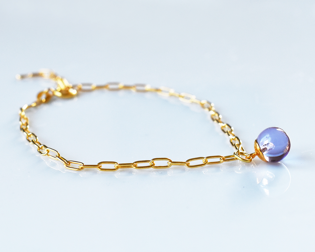 UDDEN LJUNG  - armband i violett  guldpläterat