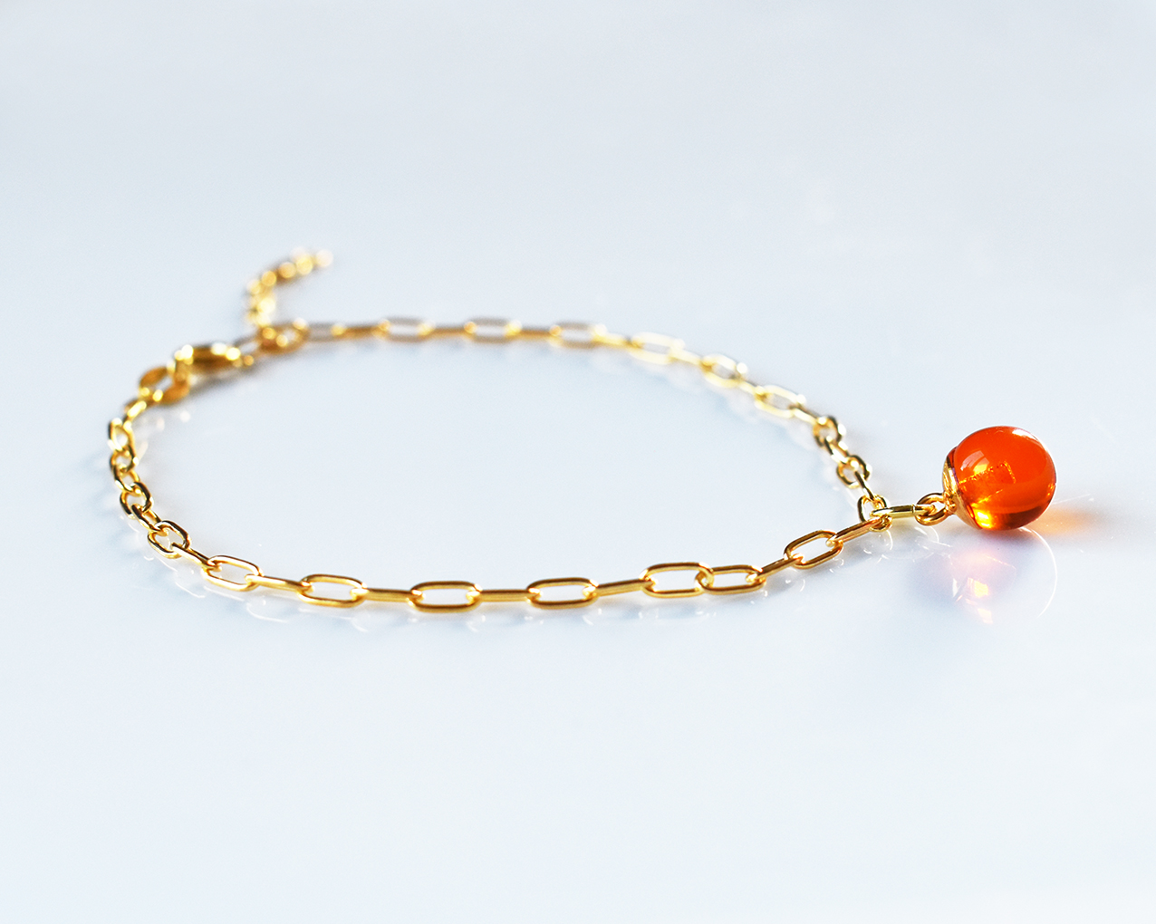 UDDEN HJORTRON -  armband i brandgult  guldpläterat - 2