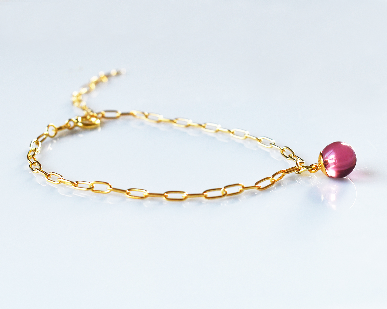UDDEN GAMMELROSA -  armband i rosa  guldpläterat - 2