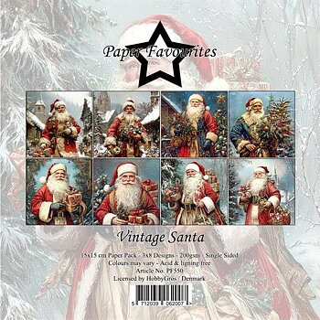 Paper Favourites  Vintage Santa 15x15 cm Paper Pack 