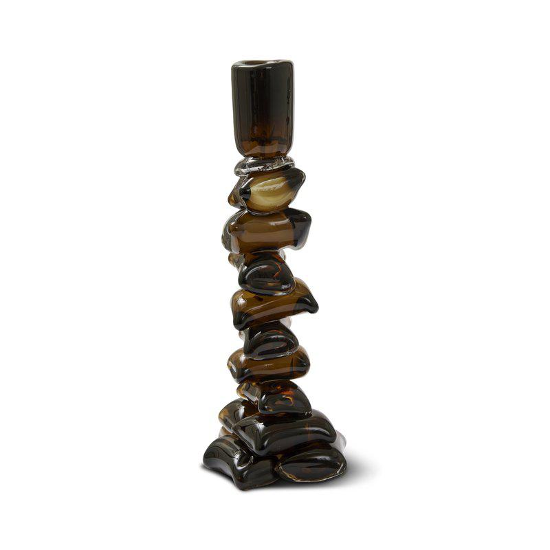 Carmella Ljusstake i glas  Brun L   - 4