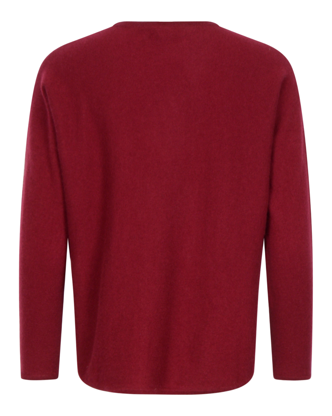 Kashmirjumper curved vinröd - 2