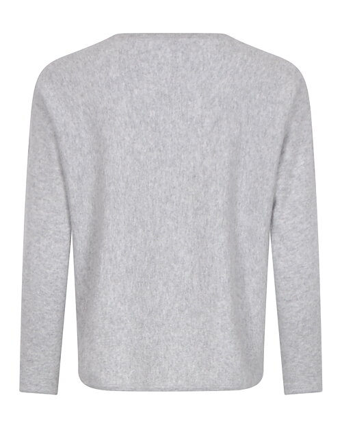 Kashmirjumper curved ljusgrå - 2