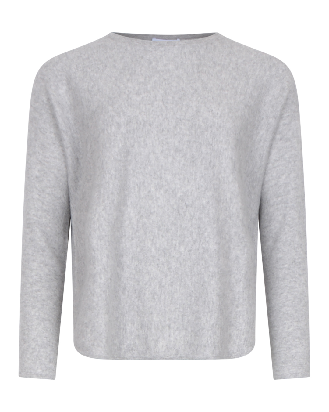 Kashmirjumper curved ljusgrå