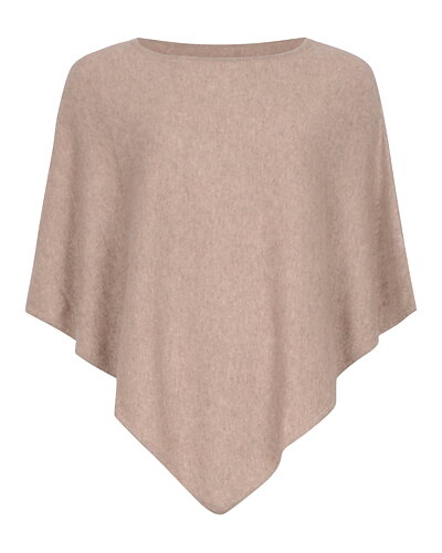 Kashmirponcho triangel mink-beige