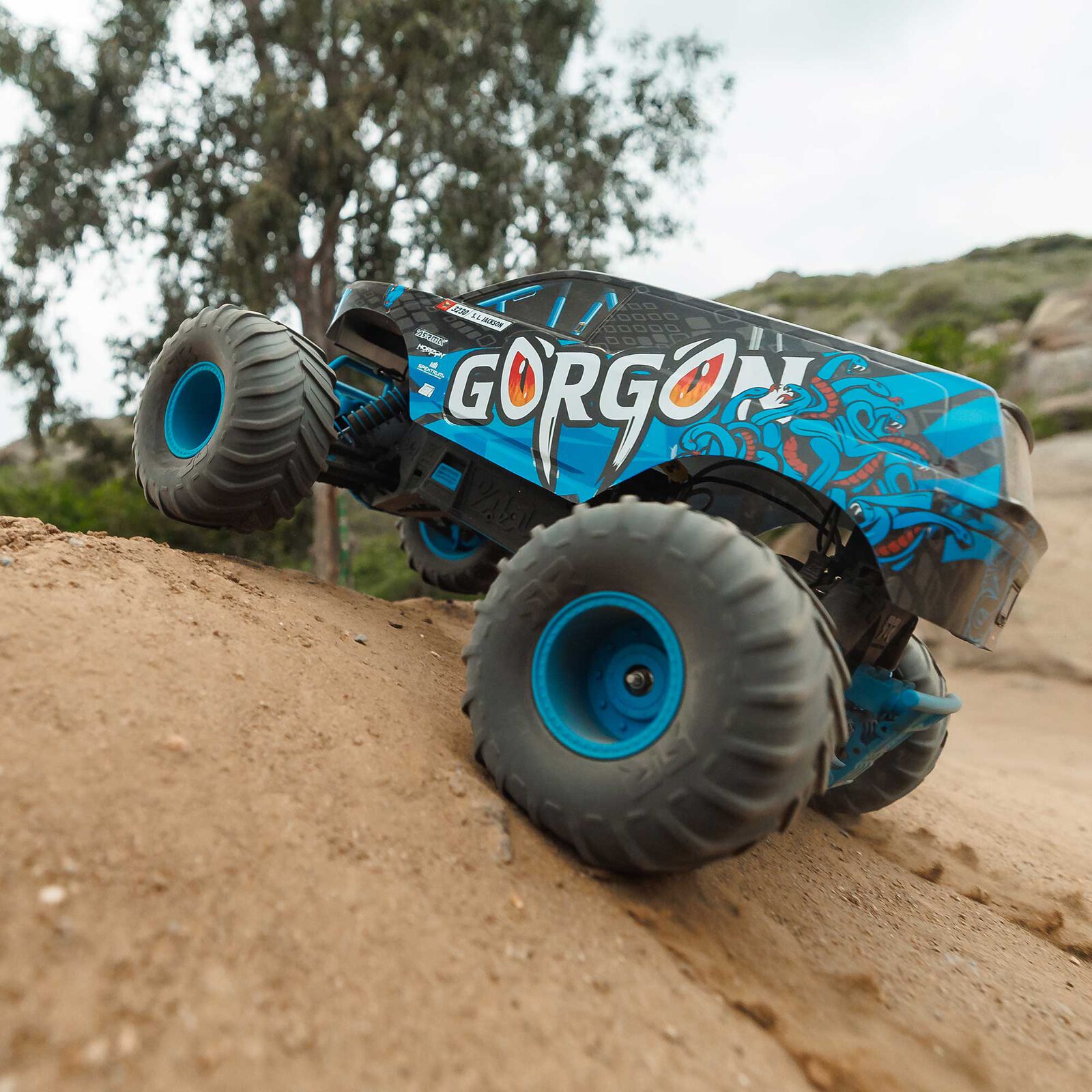 Arrma ARA3230ST5 1/10 1/10 GORGON 2WD RTR Brushed Monster Truck (Battery & Charger Included), Blue - 3