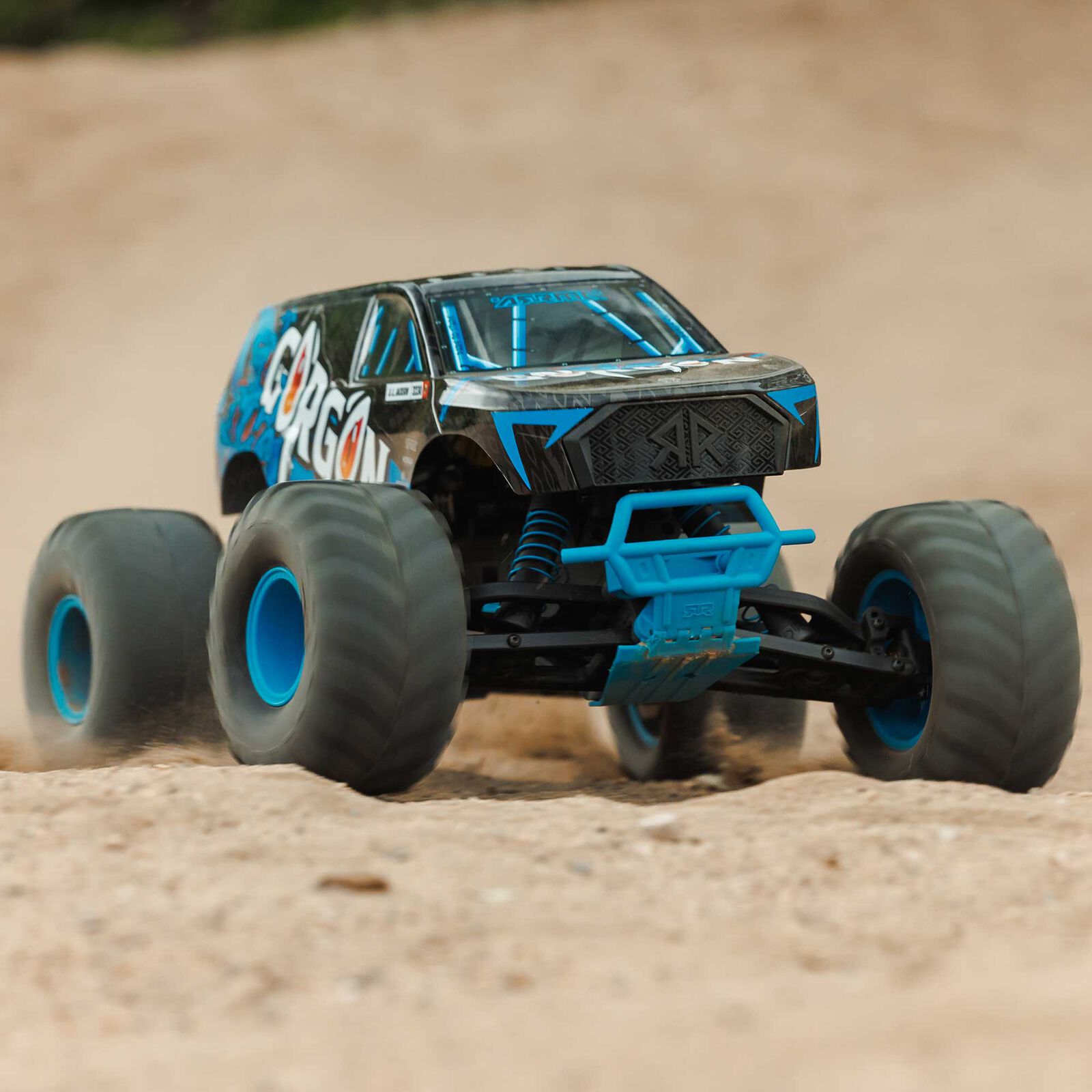 Arrma ARA3230ST5 1/10 1/10 GORGON 2WD RTR Brushed Monster Truck (Battery & Charger Included), Blue - 7