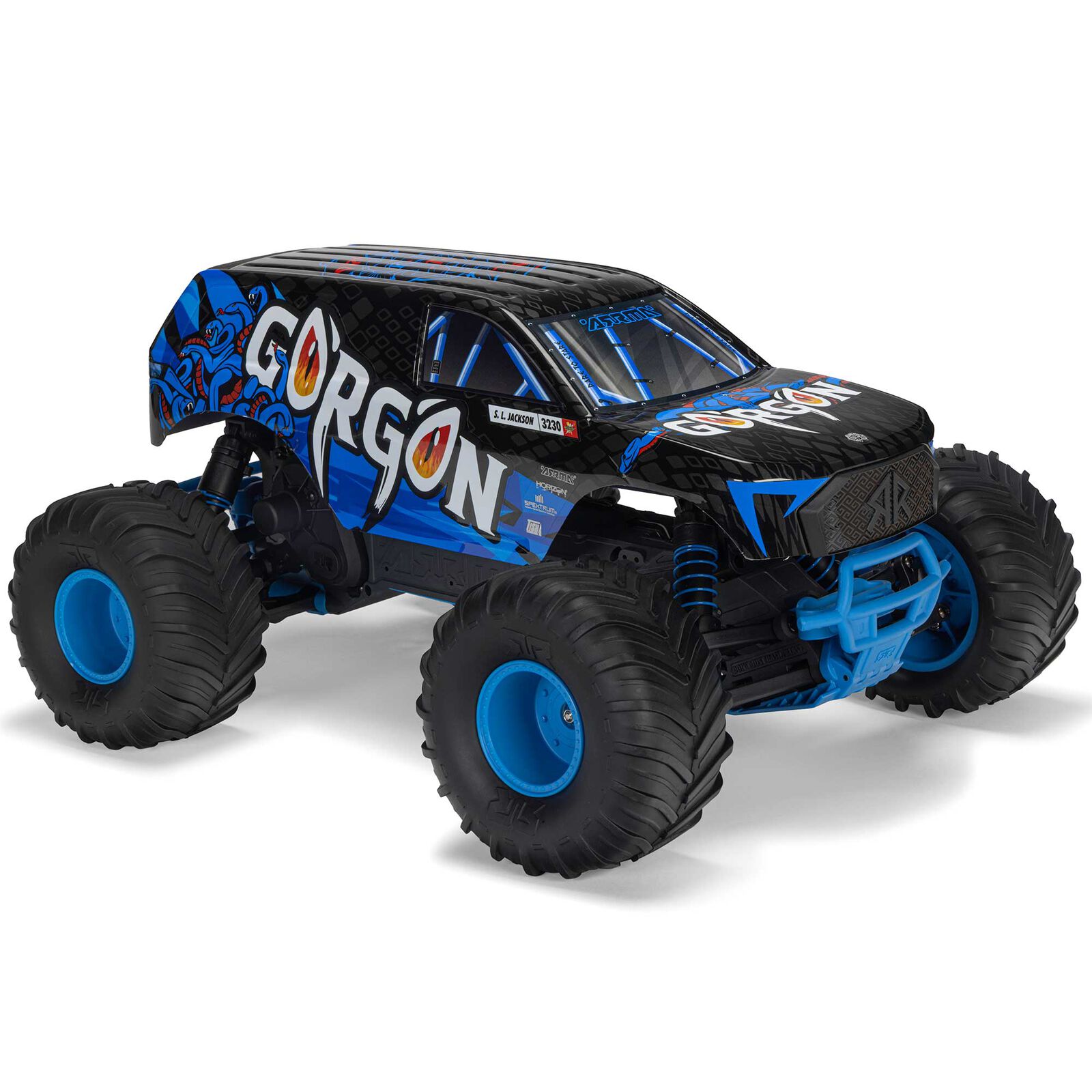Arrma ARA3230ST5 1/10 1/10 GORGON 2WD RTR Brushed Monster Truck (Battery & Charger Included), Blue - 20