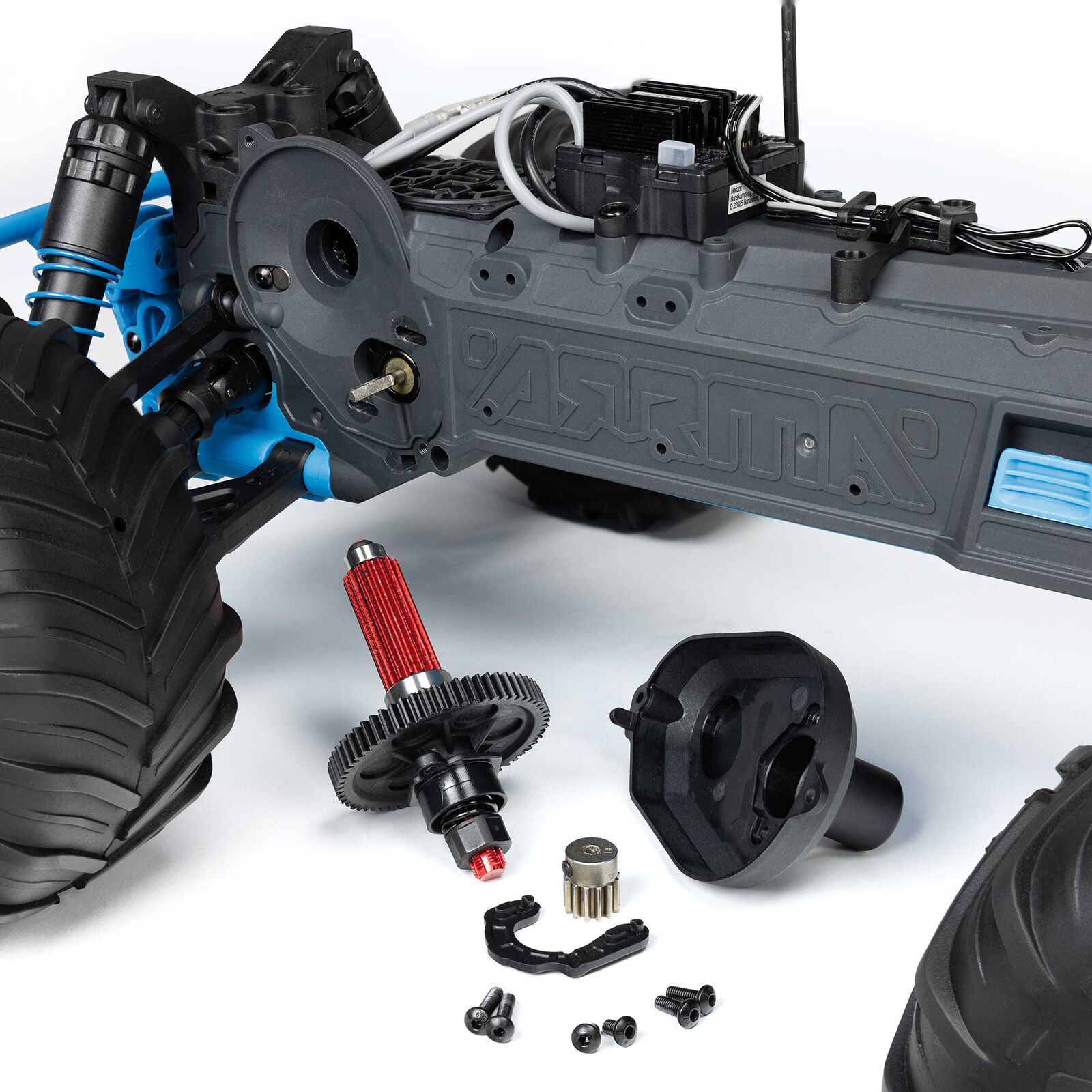 Arrma ARA3230ST5 1/10 1/10 GORGON 2WD RTR Brushed Monster Truck (Battery & Charger Included), Blue - 25
