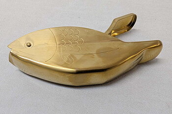 Citrus press Fish of brass 13x8 cm