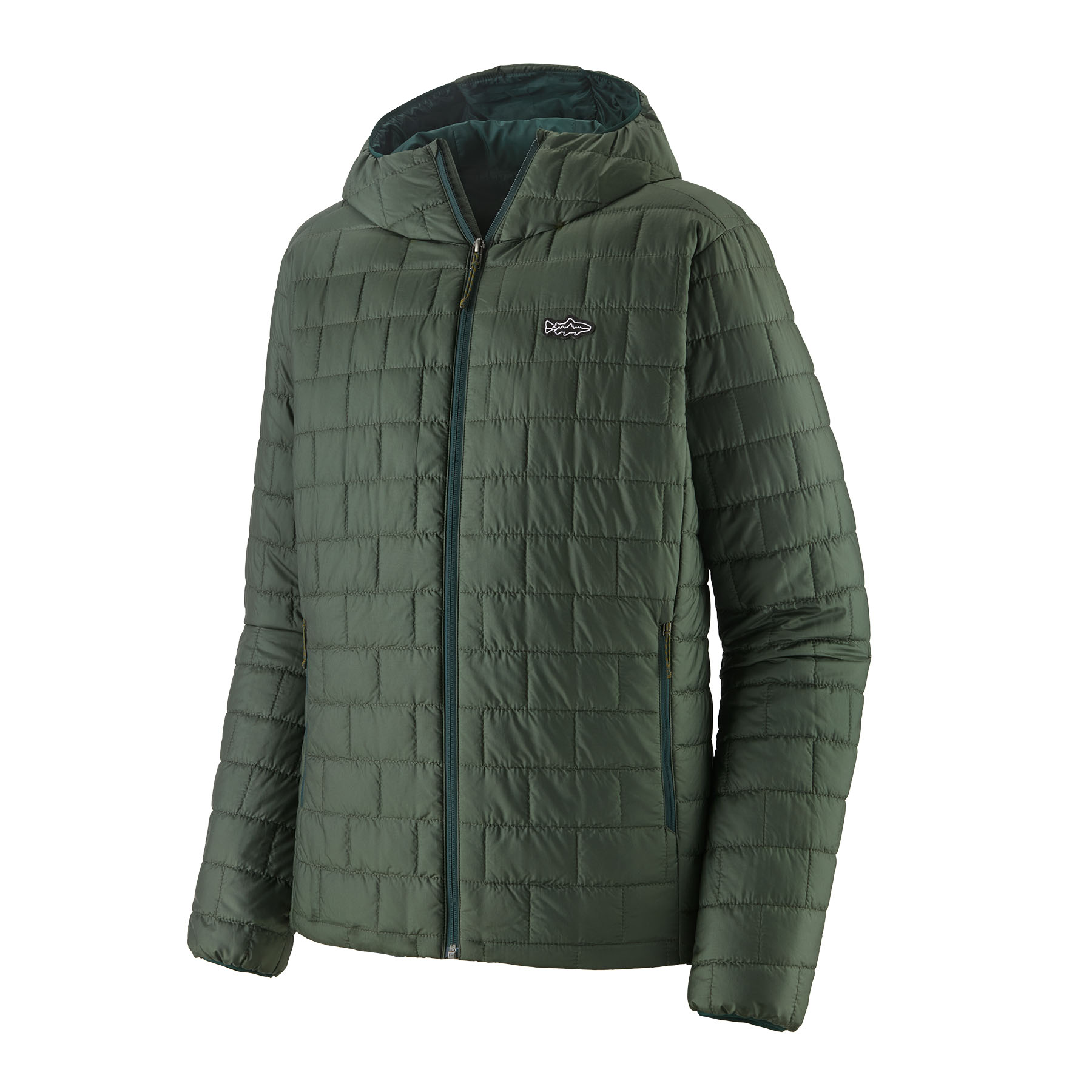 Patagonia Nano Puff Fitz Roy Trout Hoody - Old Growth Green