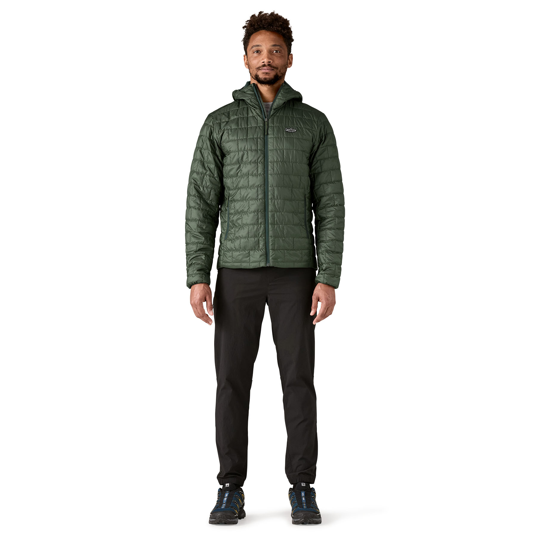 Patagonia Nano Puff Fitz Roy Trout Hoody - Old Growth Green - 2