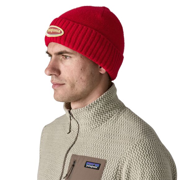 Patagonia Brodeo Beanie - Oval Logo: Amanita Red - 2