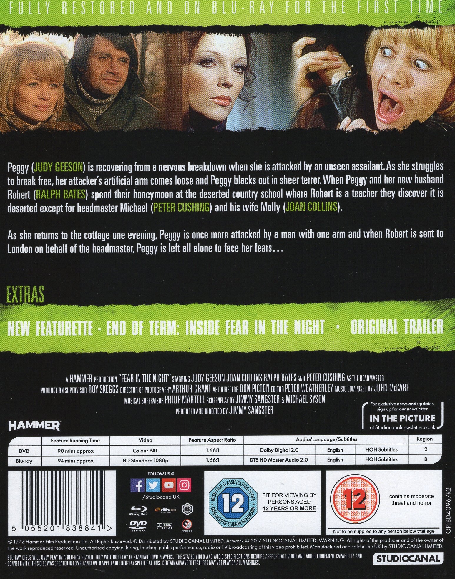 Fear In the Night (ej svensk text) (Blu-ray + DVD) - 2