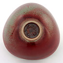 ベルント・フリーベリ  一点もの  赤茶/青緑色のボウル  三角形  6cm  1955年