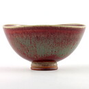 Berndt Friberg (1955) Unique TriangularOxblood/Celadon Bowl 6 cm