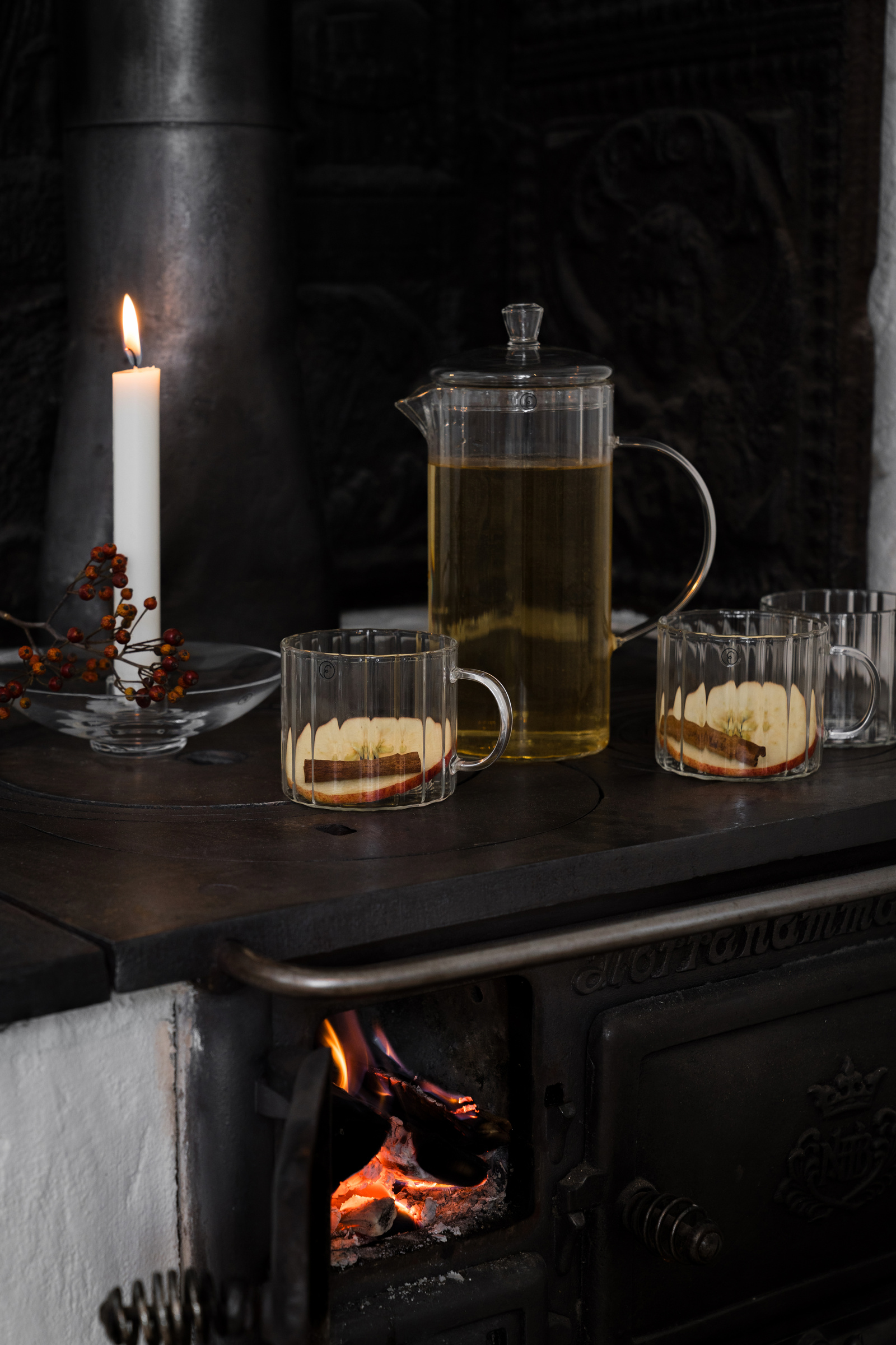 ERNST - Glasmugg - Glögglas - Glöggmugg - Räfflat Glas d8 h6 cm