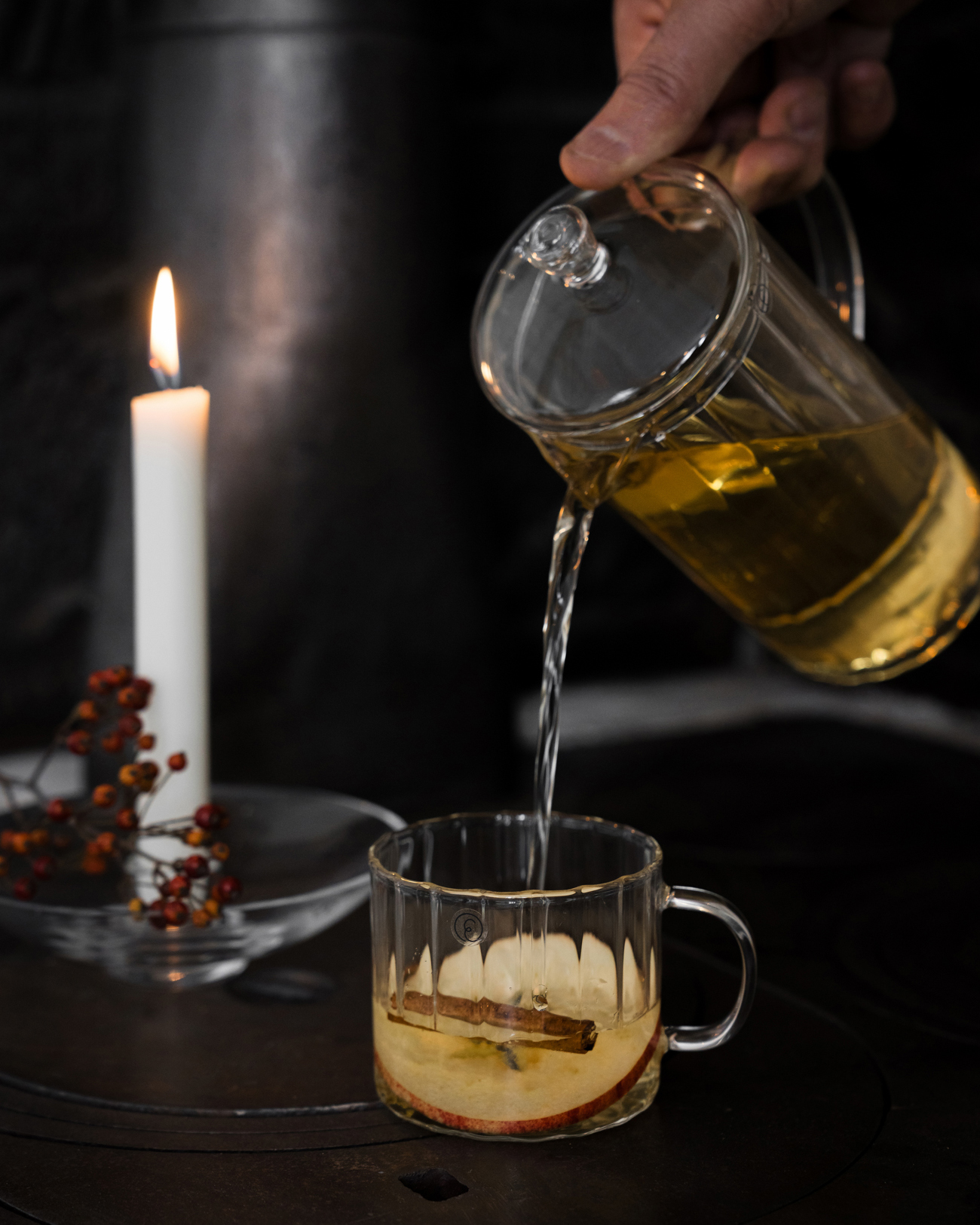 ERNST - Glasmugg - Glögglas - Glöggmugg - Räfflat Glas d8 h6 cm - 3
