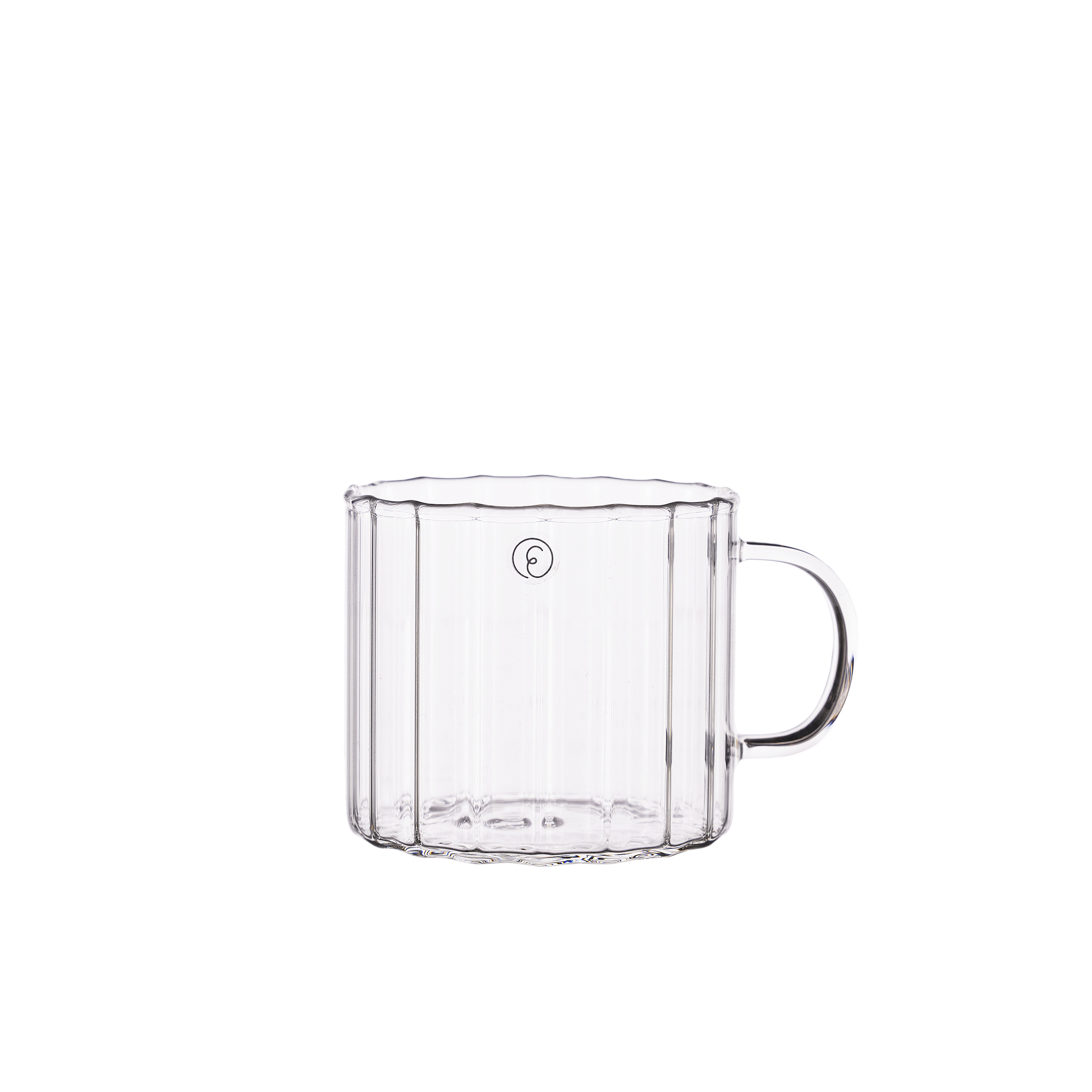 ERNST - Glasmugg - Glögglas - Glöggmugg - Räfflat Glas d8 h6 cm - 2