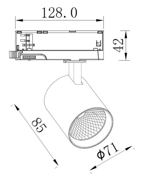 DESIGNLIGHT Tracklight 3-Fas Switchbar 20W - 3