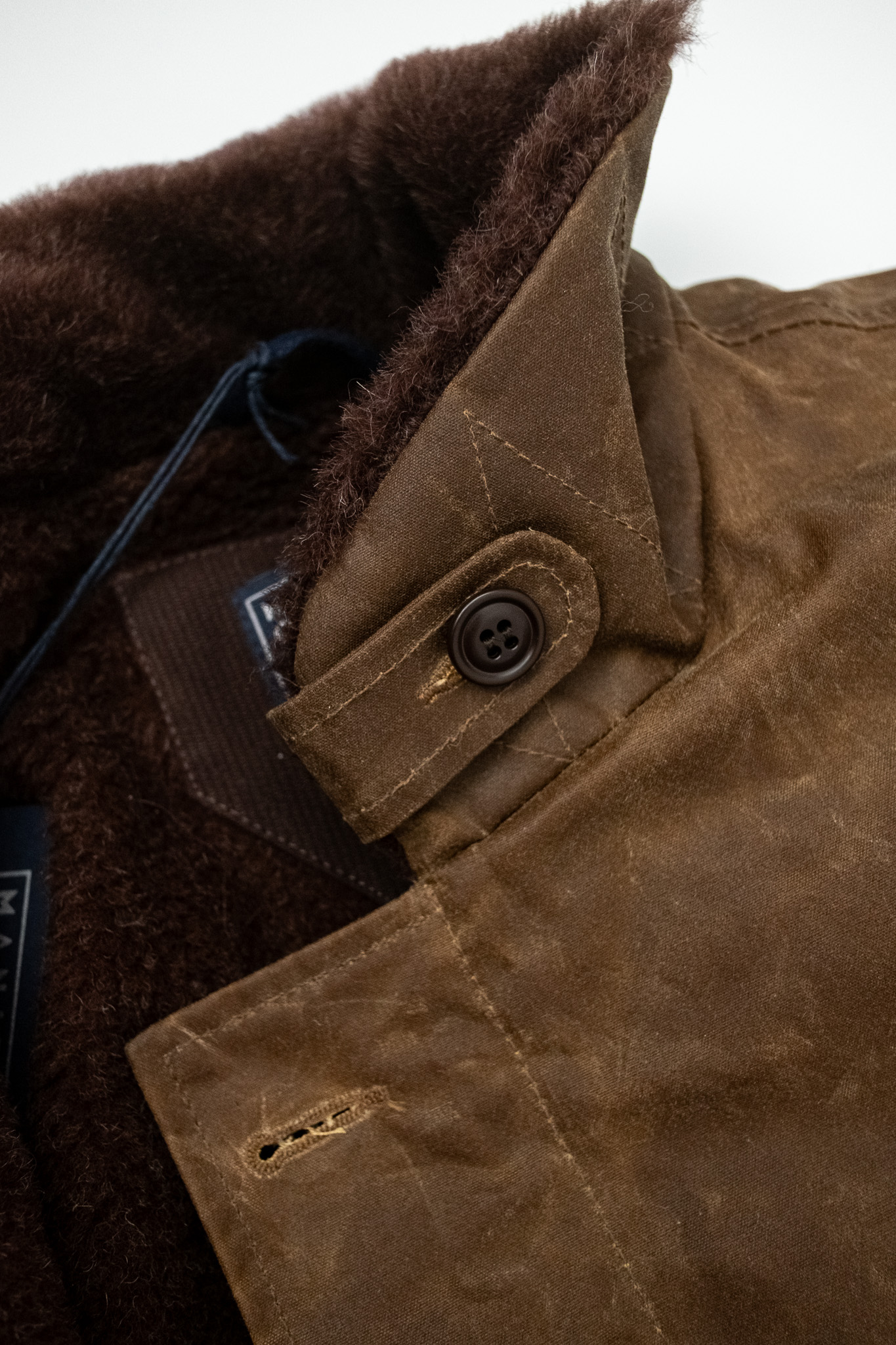 Manifattura Ceccarelli - Deck Jacket Waxed Cotton Dark Tan - 13