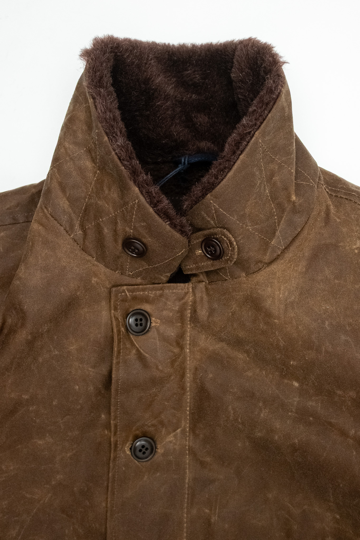 Manifattura Ceccarelli - Deck Jacket Waxed Cotton Dark Tan - 14