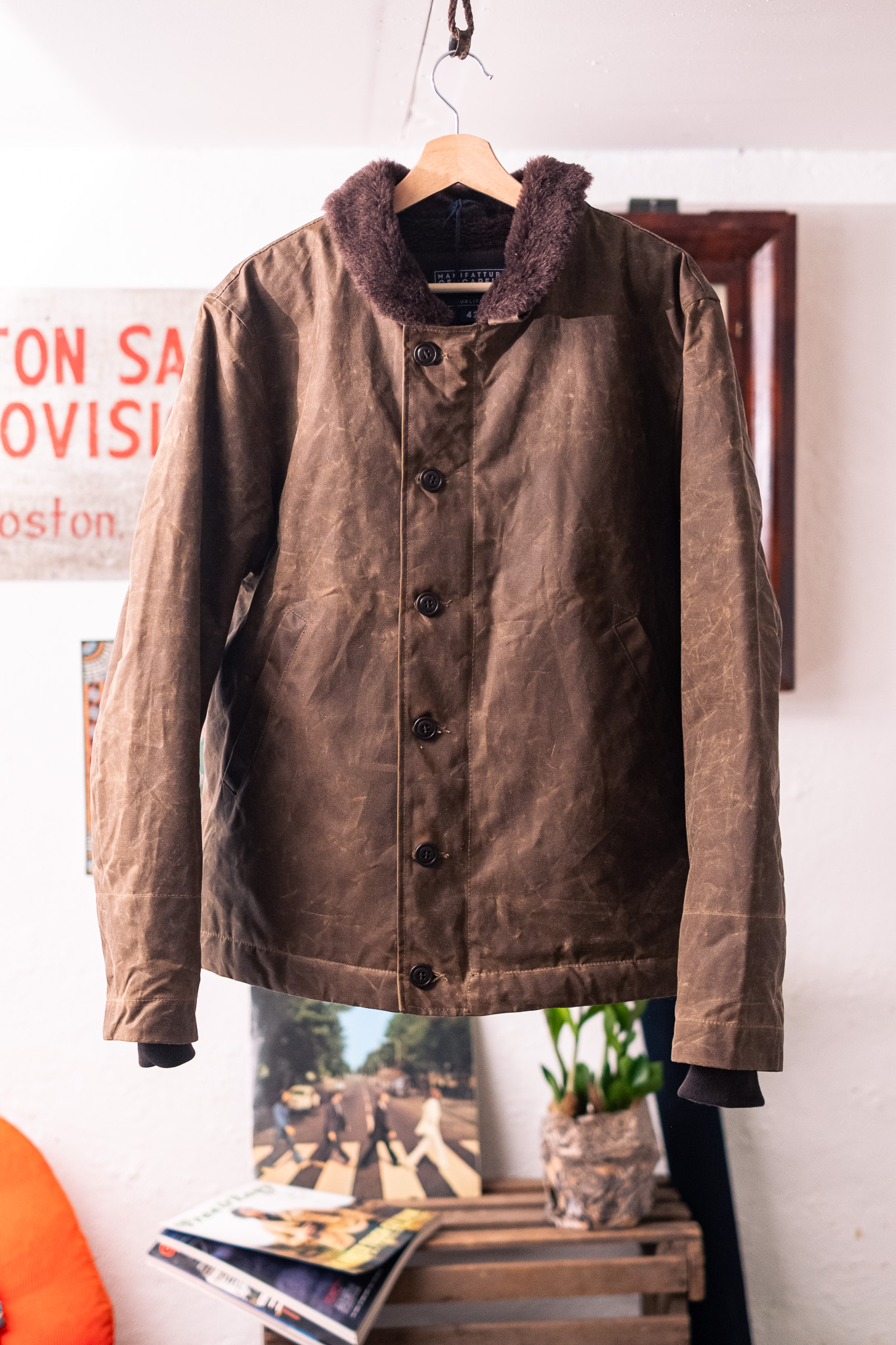 Manifattura Ceccarelli - Deck Jacket Waxed Cotton Dark Tan