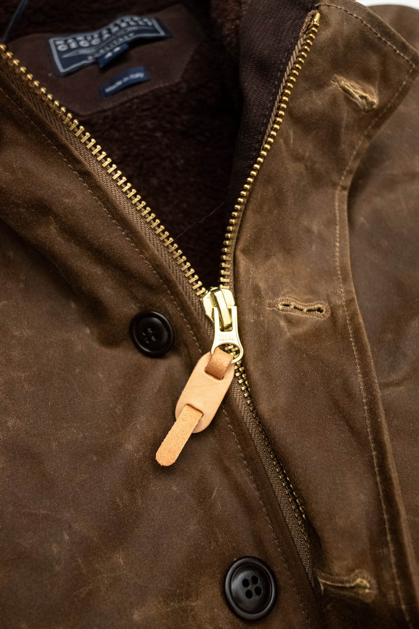 Manifattura Ceccarelli - Deck Jacket Waxed Cotton Dark Tan - 9