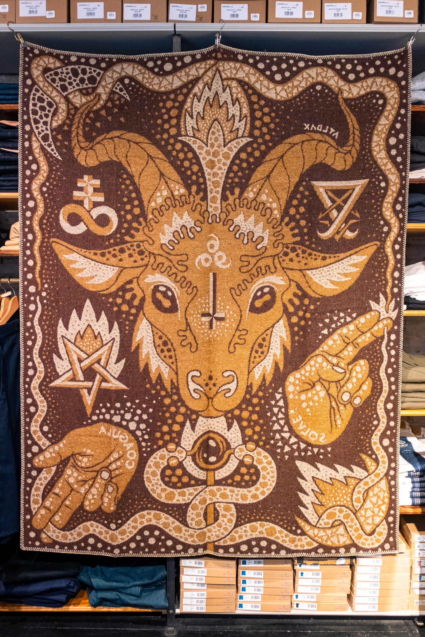 Indigofera - Baphomet Pure Wool Blanket - 7