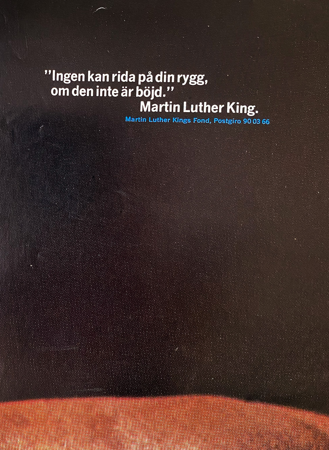 KALENDERAFFISCH JULI 1971 – CITAT AV MARTIN LUTHER KING - 2